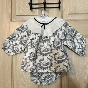 Janie & Jack swan print baby set, brand new with tags